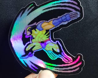 MvC2 Wolver Logan Sticker | fighting game sprites | dreamcast inspired | super heroes| classic gaming ||comic mutants | Arcade Video Game