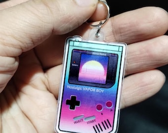 Vaporwave Gameboy Charm keychain | Vaporwave gaming, Cute Gift for Gamers , retro 80s accessories , kawaii accessary , GBA , video games