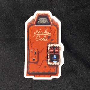 Pegatinas de máquinas expendedoras de Nuka Cola de Fallout / pegatinas de juegos, Fallout TV, tapas de botellas, botellas de agua, calcomanías para computadora portátil, New Vegas