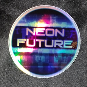 Cyberpunk Future Stickers | holographic vaporwave | blade runner  | 80s retro gaming |  cyberpunk 2077 |  gift for nerds | laptop stickers
