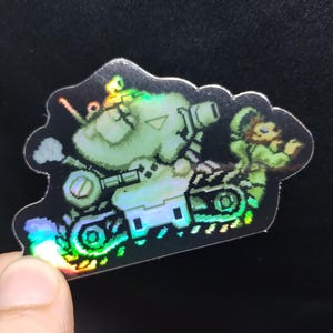 Pegatina de tanque de Metal Slug / juegos arcade / calcomanías de juegos retro / Sprites de pixel art inspirados en videojuegos / Marco Tarma Fio / Neo Geo