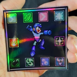 Pegatinas de Mega Man / Sprites de SNES / Inspiradas en Nintendo / Fanart retro / Juegos clásicos / Juegos de NES / GIF para jugadores / Regalos de juegos