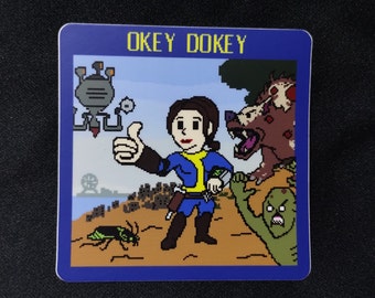 Fallout Lucy Cute  sticker  | new vegas | vault boy | bottle caps | Fallout tv show | apocalypse art | FO3 |  Fallout 76 , NCR ranger