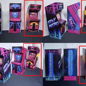 Miami Sunset  Arcade | synthwave, vaporwave, outrun, 80s, retro, , neon, sunset, car, laser grid , paper craft , paperweight