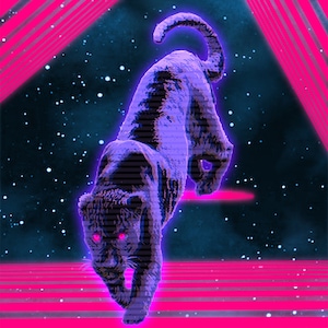 Retro 80s Cat Art Prints | retro  80s art decor , cyberpunk sticker, retro art decor , arcade cabinet, video games