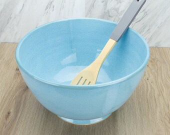 Large Serving Bowl Light Blue