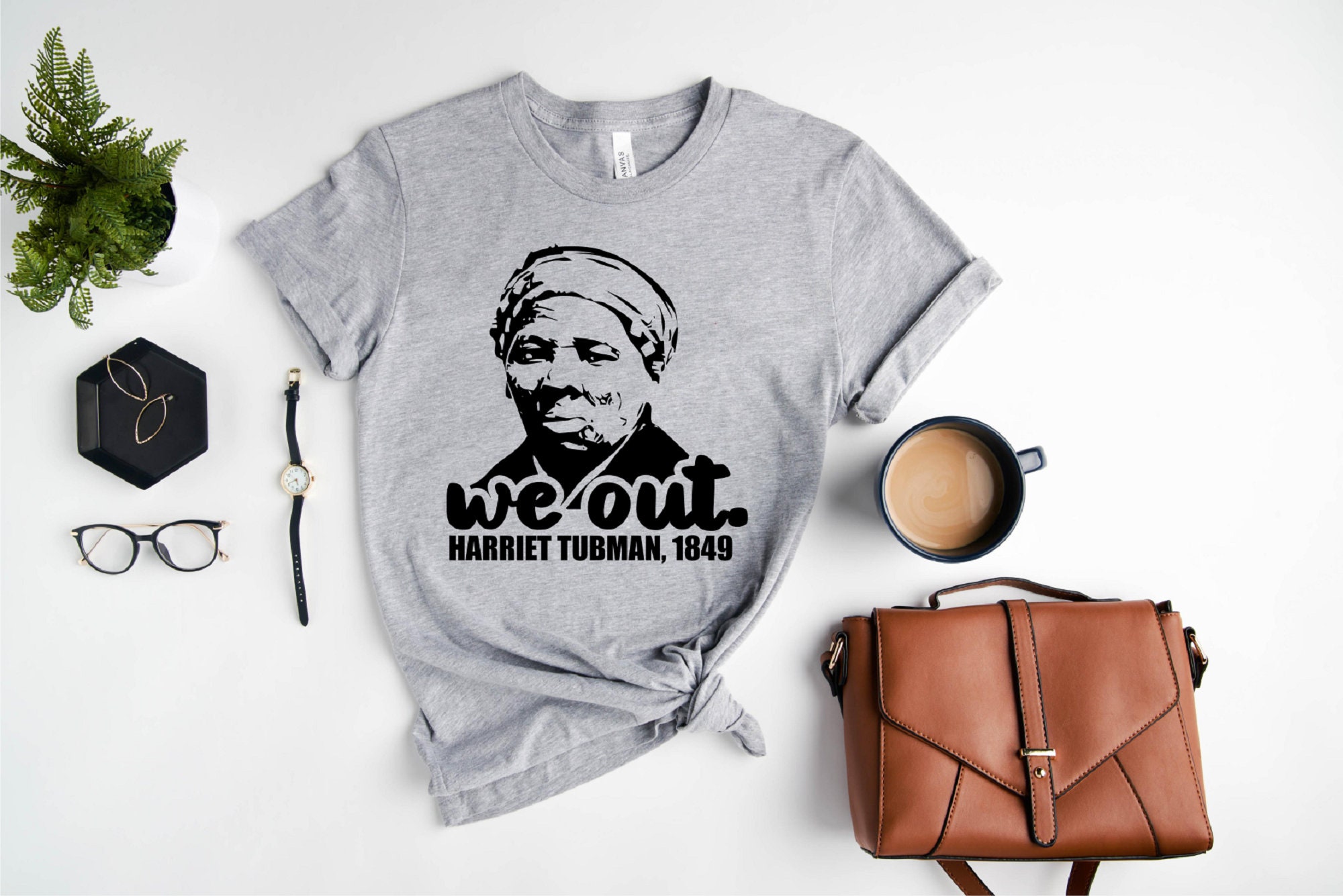We Out Harriet Tubman Tshirt Short Sleeve Shirt Black Etsy