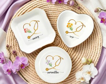 Custom Nurse Jewelry Dish, Nurse Graduation Gift, Custom Doctor Trinket Dish, Nurse Appreciation Gifts, Medical School Graduation Gifts