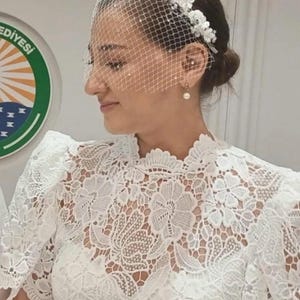 Bridal headband with veil luxury bridal headband high end bridal dress bridal hairaccessory bridal hair jewelry bridal hair