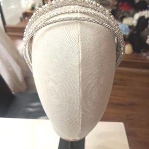 Bridal headband luxury bridal headband high end bridal dress bridal hairaccessory bridal hair jewelry bridal hair