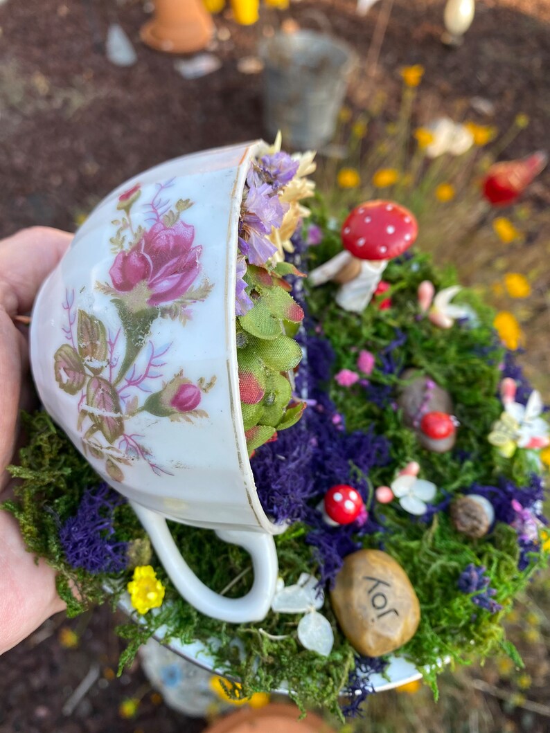 Tea Cup Fairy House Etsy