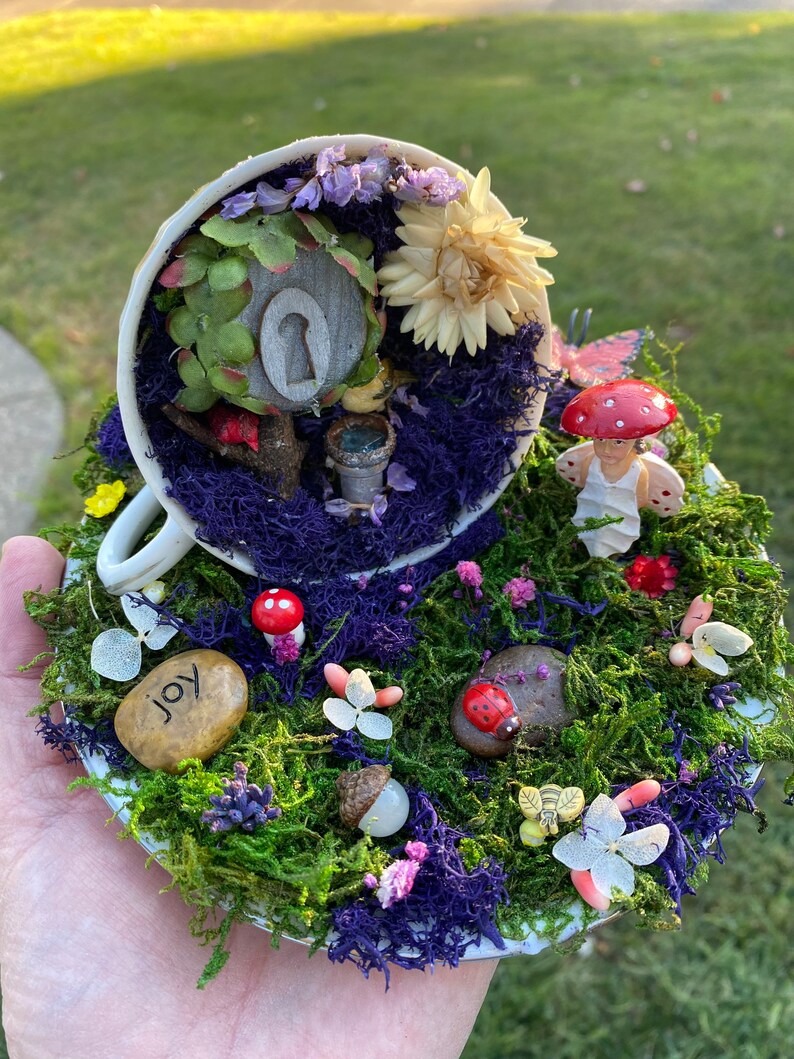 Tea Cup Fairy House Etsy