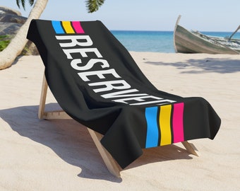 Pansexual Beach Towel, Reserved Beach Towel With Pansexual Pride Flag, Pan Pride Accessories, Gift Idea For Best Friend, Pan Pride Gifts