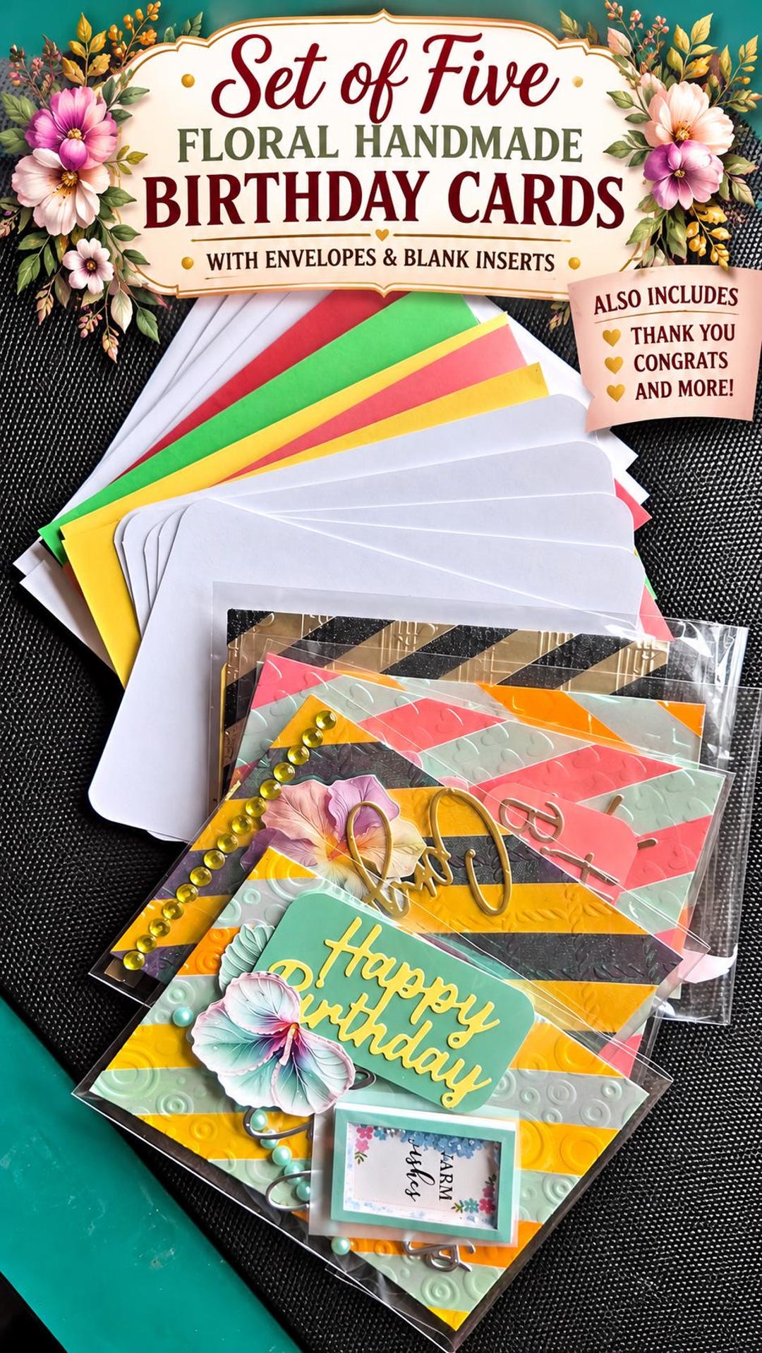 DIY Greeting Card Making Kit, Set of 5, Handmade 3D Craft Making ...