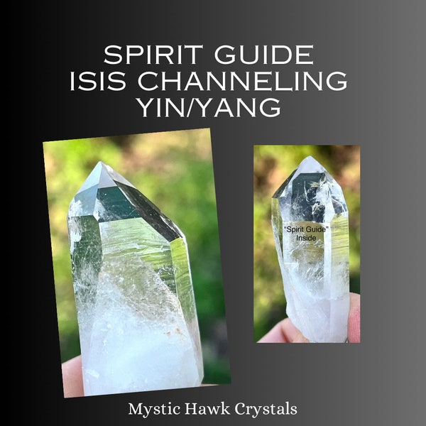 12.6g Isis Channeling Tabby Diamond Window Devic Rainbow w/Barnacles Arkansas Quartz Crystal
