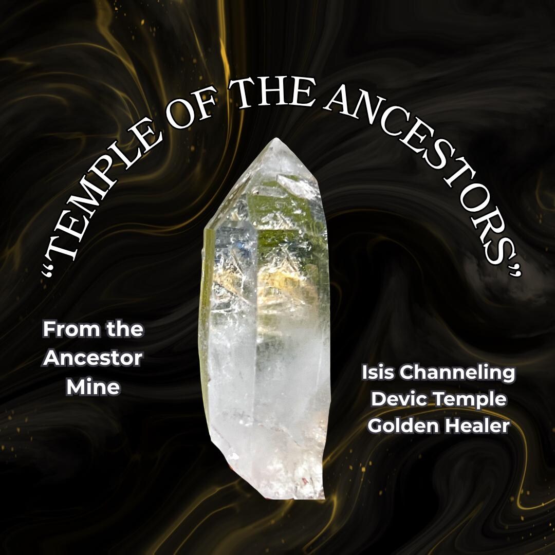 Chanelling Ancestors 14.3g “temple of the Ancestors” Isis Channeling Devic Temple Golden ...