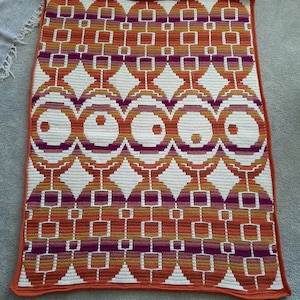 STELLAR Mosaic Crochet Blanket Written and Chart Patterns