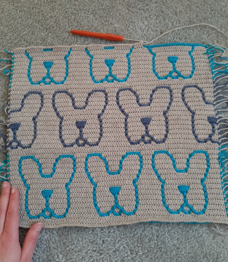 Frenchie Bulldog Mosaic Crochet Pattern (Download Now) - Etsy