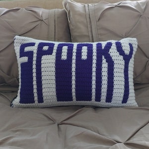SPOOKY Mosaic Crochet Pillow Pattern - 2 Versions Included