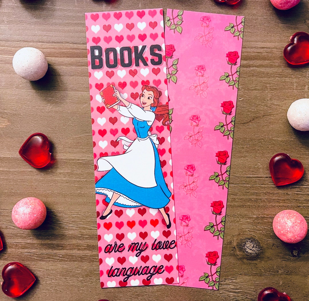Valentine’s Belle Inspired “love Language” Bookmark - Etsy