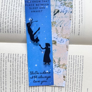 Marcador inspirado en Peter Pan “Siempre te amaré”