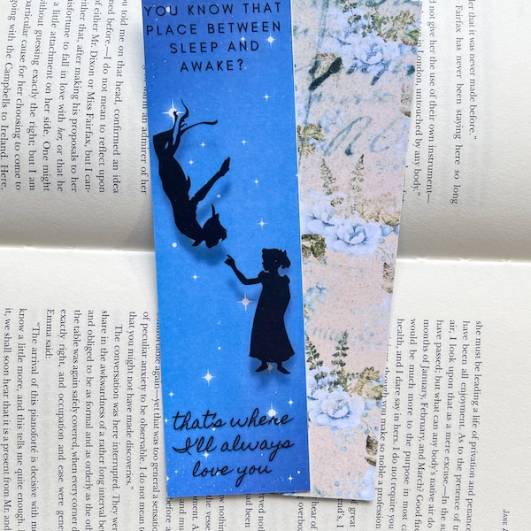 Peter Pan Inspired “Always Love You” Bookmark