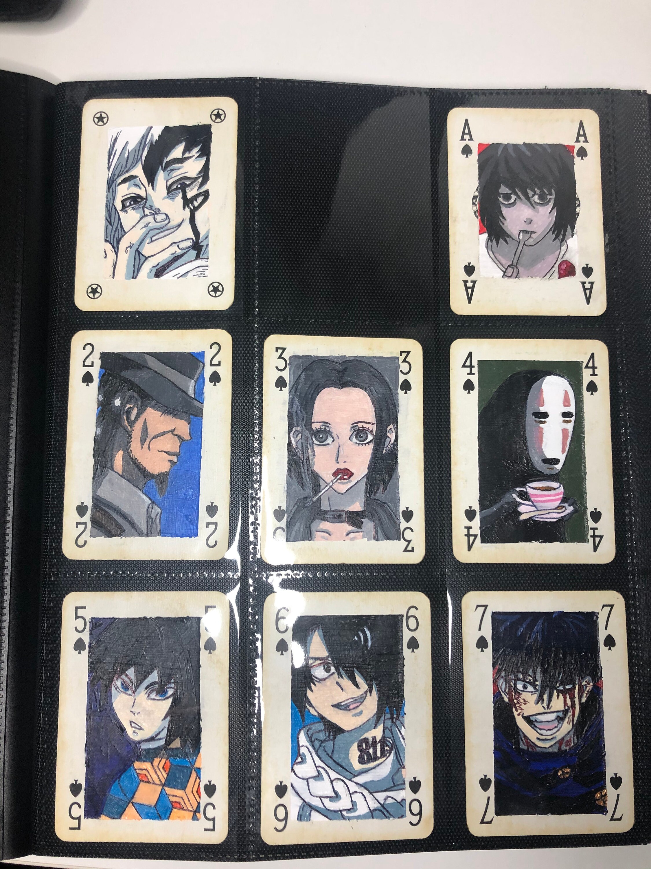 Handpainted Playing Cards With Anime Characters Handmade Etsy Australia