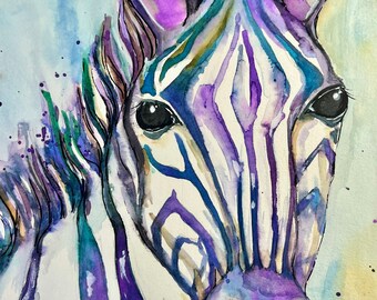 Watercolor Zebra Painting