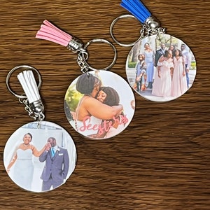 Personalized Photo Keychain, Anniversary Gift, Wedding Present, Birthday Present, Valentines Day, Photo Key Ring