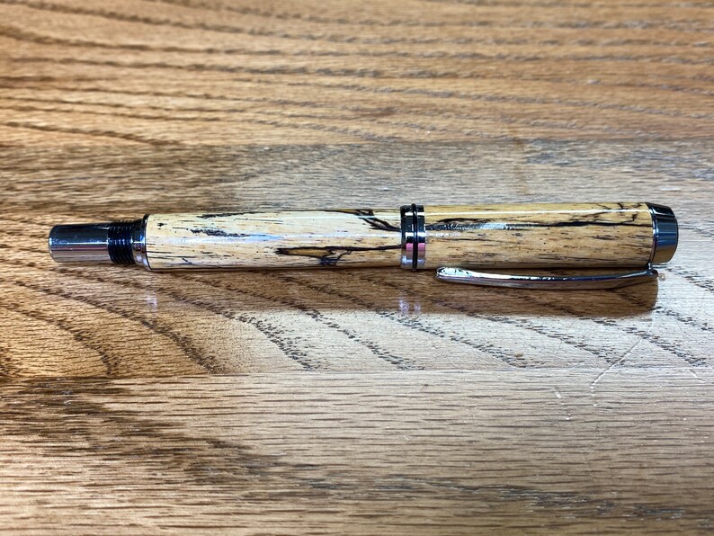 Spalted Tamarind Blank on a Navigator Pen Kit Etsy