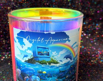 Digital Aquarium Wooden Wick Soy Candle