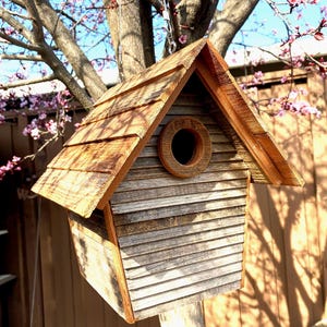 Rustic Birdhouse | Redwood | Handmade Birdhouse | Custom Birdhouse | Birdhouse | Gift for Dad | Gift for Mom | Gift for Grandma | Birds