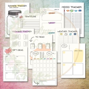 Beginners Printable Bullet Journal | Bujo Templates | Bullet Journal Bundle | A5 | Bujo Inserts | Cut/Paste Journal | Weekly Spread