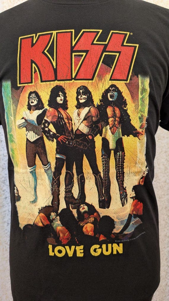 Officially Licensed Merch Kiss Love Gun Rock Band T-shirt - Etsy