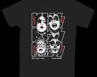公式ライセンス商品 Kiss デビューアルバム ブラックロックバンド T