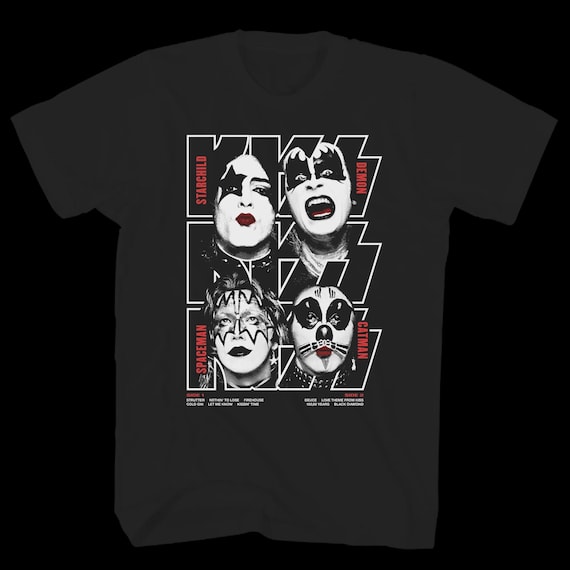 公式ライセンス商品 Kiss デビューアルバム ブラックロックバンド T