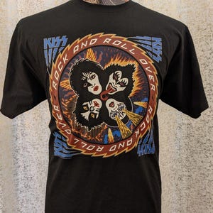 Officially Licensed Merch Kiss Rock and Roll Over Rock Band T