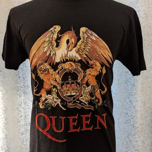 Officieel gelicentieerd Queen Crest-logo-T-shirt Rockband-merchandise