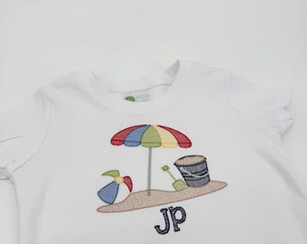 Personalized Beach Shirt , Embroidered Beach Shirt