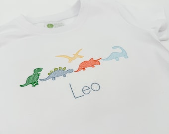 Dinosaur Shirt, Boys Dino Shirt, Dinosaur party shirt,Embroidered Dino Birthday shirt, Embroidered Dinosaur
