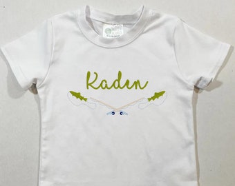 Boys Fish Embroidered Shirt. Bass Fish Shirt. Fish Shirt. Boy Summer Outfit. Boy Fish Outfit. Trout Fishing Shirt