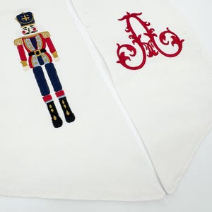 Christmas Embroidered Wreath Sash / Nutracker Wreath Sash