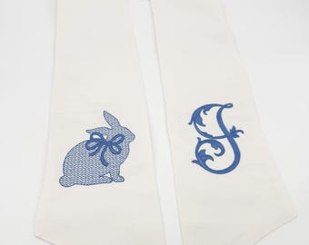 Easter Embroidered Wreath Sash