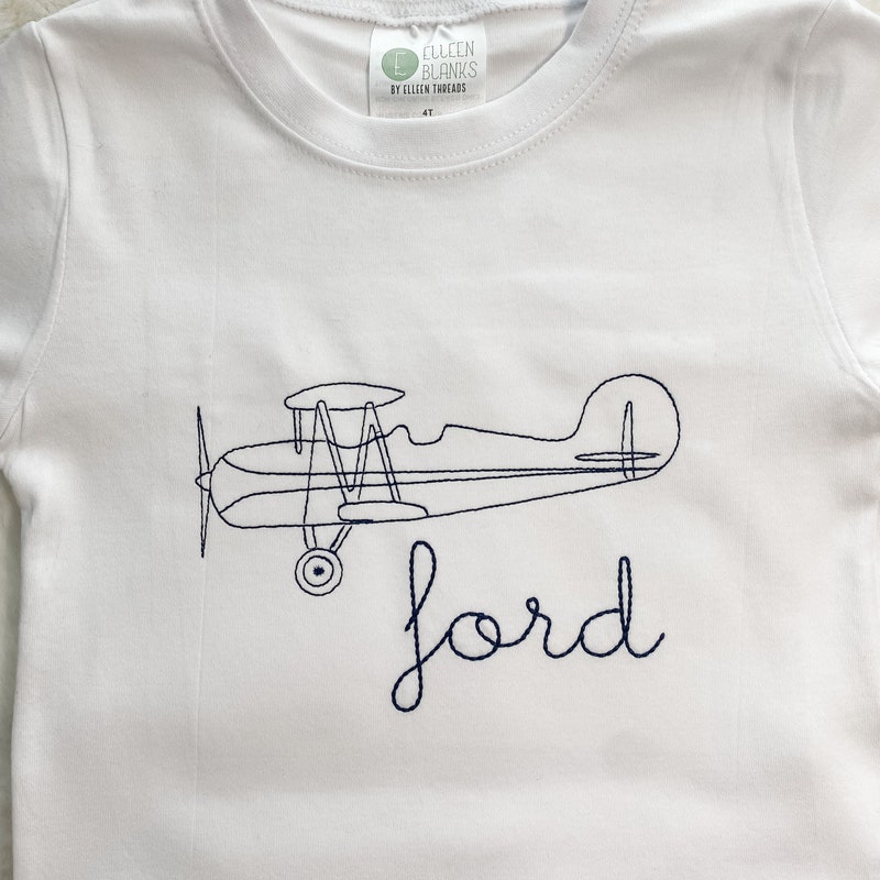 Claire & Charlie Boys Blue Knit Shirt - Airplanes main image 0