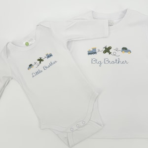 Boys Embroidered Plane Train Car Shirt