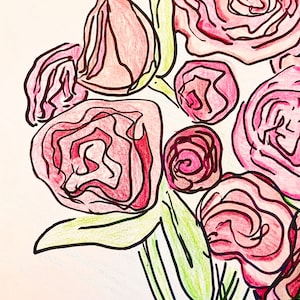Floral Printable Coloring Sheet