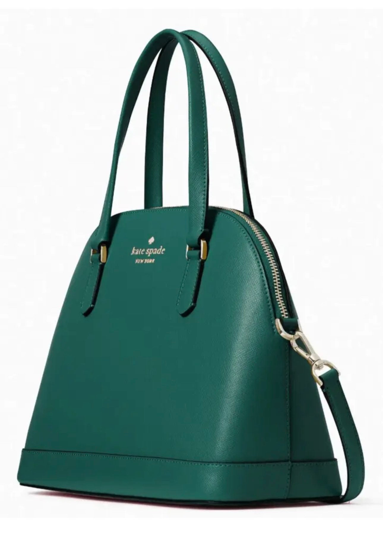 Kate Spade Sadie Dark Green Saffiano Leather Dome Satchel - Etsy