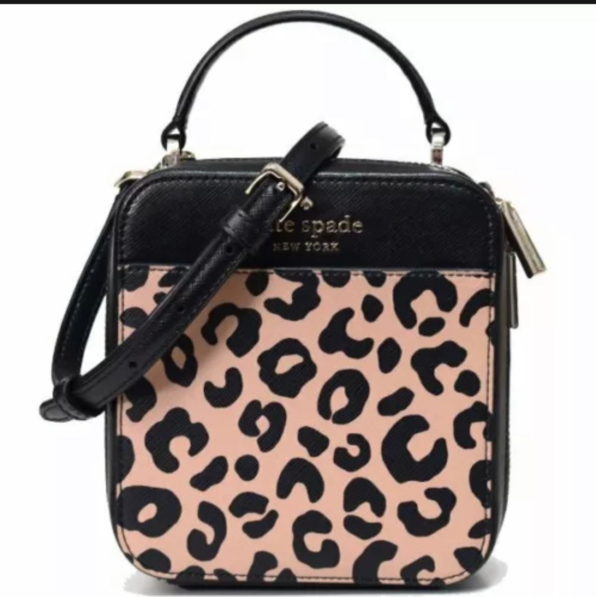 Kate Spade New York Daisy Graphic Leopard Vanity Crossbody Small: Handbags