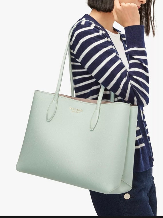 Kate Spade All Day Large Tote Aquamarine Leather Pouch - Etsy