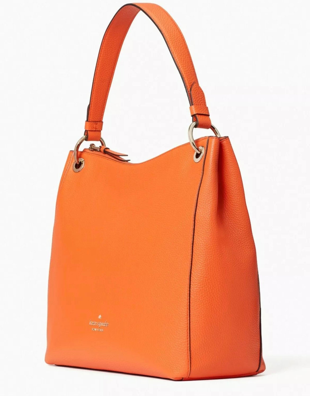 Kate Spade Kat Shoulder Bag Orange Leather Large Hobo WKR00311 - Etsy